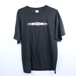 VTG Orange County Choppers OCC Mens Black Flame Graphic T-Shirt XL